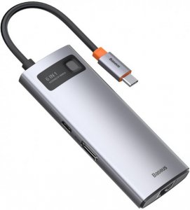 USB-хаб Baseus Metal Gleam Multifunctional 6-in-1 Type-C (Gray) (CAHUB-CW0G)