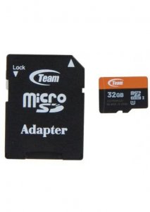 Карта памяти Team microSDHC 32GB Class 10 UHS-I+ adapter