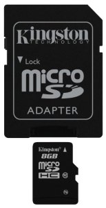 Карта памяти Transcend microSDHC 8 GB card Class 10 SD adapter