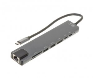 USB-хаб XO HUB003 8 in 1 Black