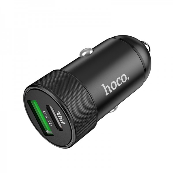 Автомобільний зарядний пристрій Hoco Z32B Speed Up PD+QC3.0 Black