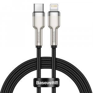 Кабель Baseus Cafule Series Metal Data Cable Type-C to iP PD 20W 1m Black (CATLJK-A01)