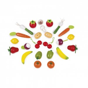 Игровой набор Janod - Корзина с овощами и фруктами (24 эл.)