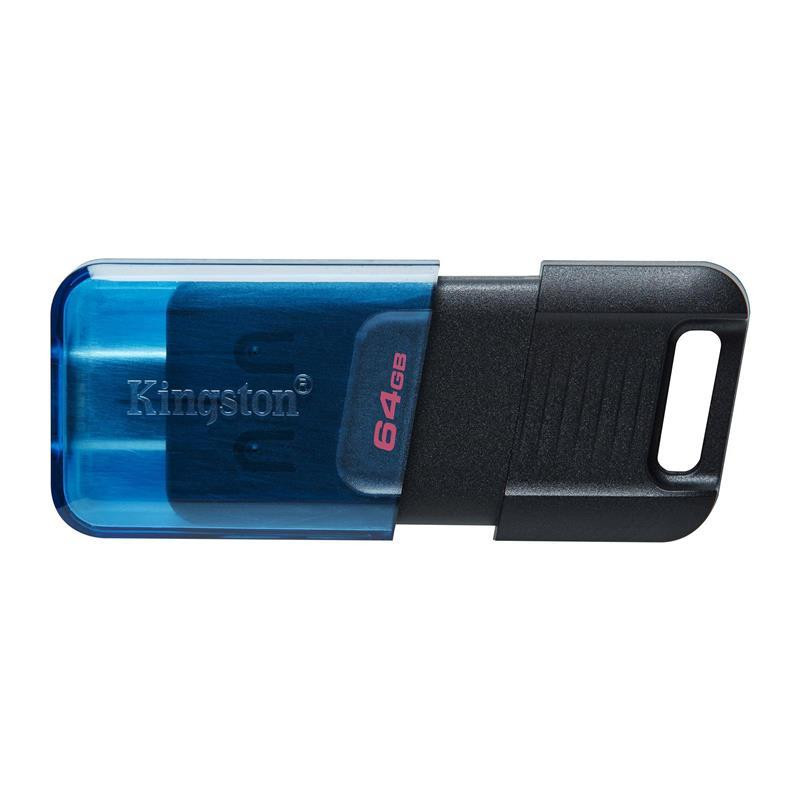 USB флешдрайв Kingston USB 3.2 DT 80M 64GB Type-C Black/Blue (DT80M/64GB)