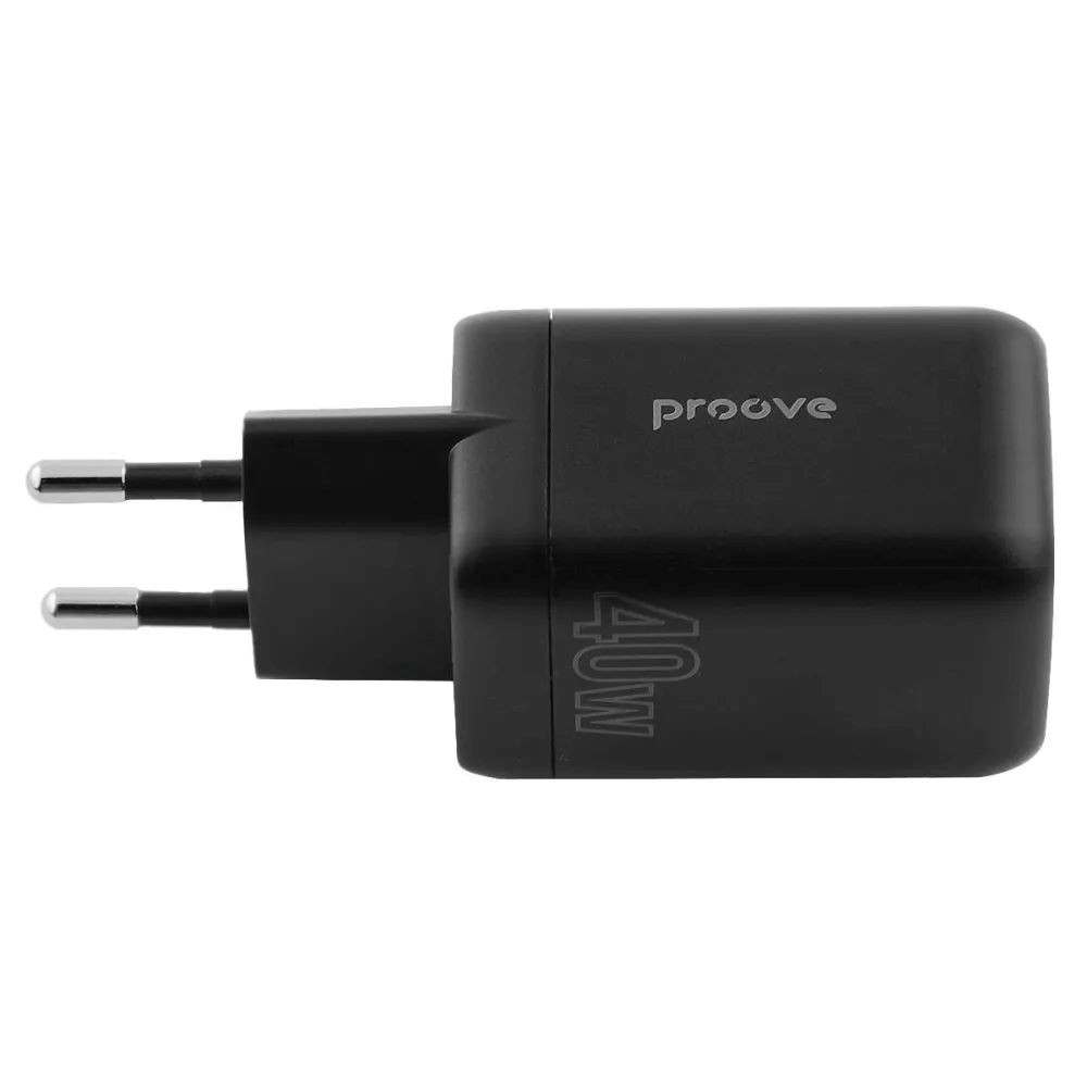 Зарядное устройство Proove Silicone Power 40W (Type-C+Type-C) black (WCSP4020001)