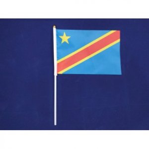 Флажок Конго 14х21см на пластиковом флагштоке