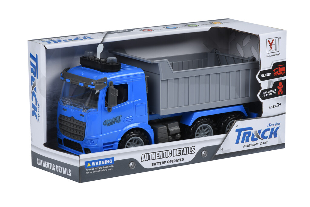 Машинка інерційна Same Toy Truck Самоскид (синій) зі світлом і звуком