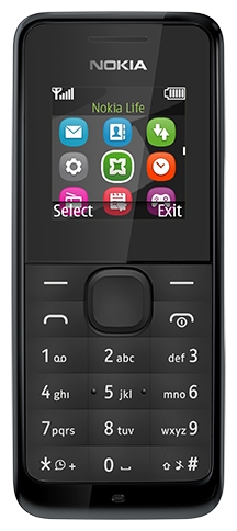 Мобільний телефон Nokia 105 SS (black)