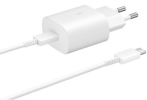 Зарядное устройство Samsung USB-C Wall Charger with Cable USB-C 25W White (EP-TA800XBEGWW) *
