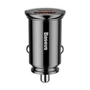 Автомобильное зарядное устройство для Baseus Circular Plastic A+C 30W Black (CCALL-YS01)