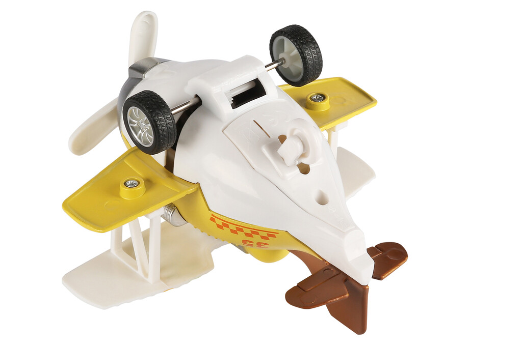 Літак металевий Same Toy інерційний Aircraft (жовтий)
