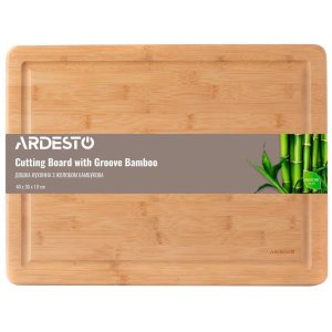 Доска для нарезки Ardesto Midori с желобом, 40*30*1.9 см, бамбук (AR1440BG)