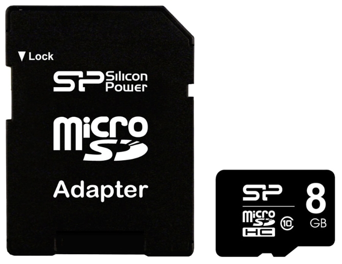 Карта памяти Silicon Power microSDHC 8GB Class 10 UHS-I Elite adapter