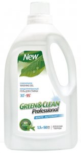 Гель Green&Clean Professional для стирки белого белья, 1,5 л (50 стирок)