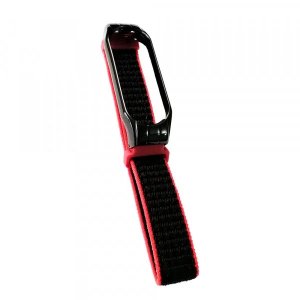 Ремешок к фитнес-браслету Xiaomi Mi Band 3/4 Nylon NEW Sport Black-pink