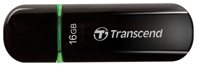 USB флешдрайв Transcend JetFlash 600 16GB Black/Green