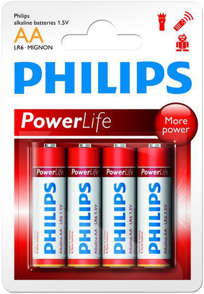 Батарейка Philips PowerLife LR6-P4B 1x4 шт.