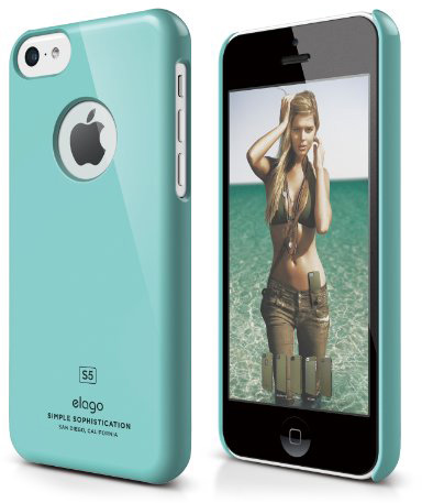 Чехол Elago iPhone 5C - Slim Fit (Coral Blue)
