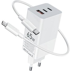 Зарядное устройство для Gelius Nimble GP-HC051 (65W) White + Cable Type-C/Type-C