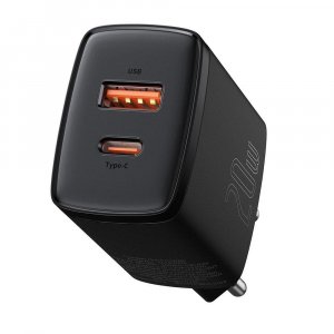 Зарядное устройство для Baseus Compact Quick Charger U+C 20W EU Black (CCXJ-B01)