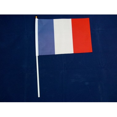 Прапорець Франції 14х21см на пластиковому флагштоку