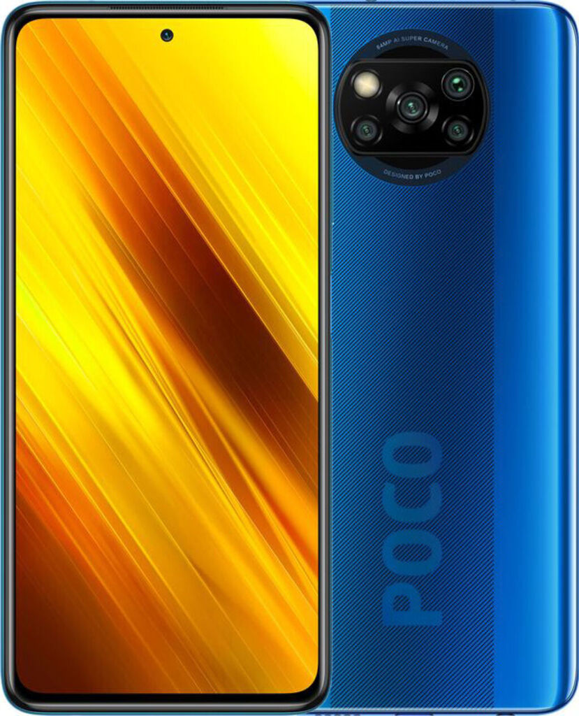 Смартфон Poco X3 6/64GB NFC Cobalt Blue *