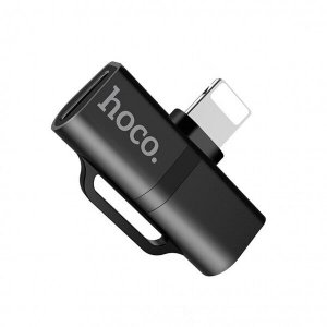 Конвертер Digital Audio Converter HOCO LS20 Apple Dual Lightning Audio 2A Black