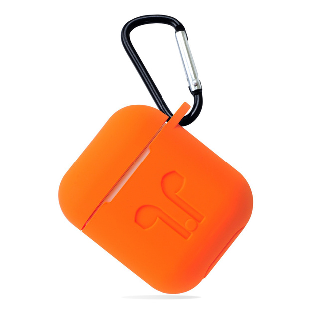 Чехол для наушников AirPods (оранжевый) Silicone Case