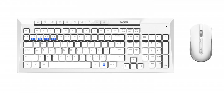 Клавіатура + мишка Rapoo 8200M Wireless, White