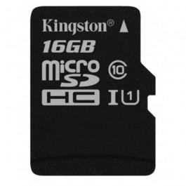 Карта пам'яті Kingston microSDHC 16GB UHS-I Class 10 (R80MB/s)