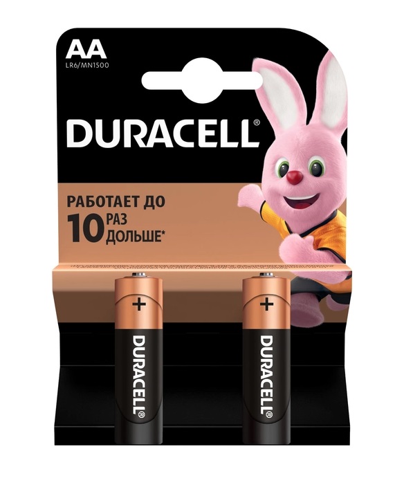 Батарейка Duracell LR06 MN1500 AA 1x2 шт. блістер