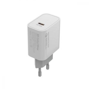 Зарядное устройство для ColorWay Power Delivery USB Type-C (30W) белый (CW-CHS038PD-WT)