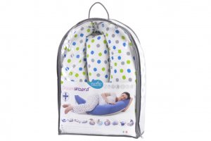 Подушка для беременных Nuvita 10 в 1 DreamWizard (белая с точками)