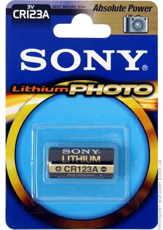 Батарейка Sony СR123 Lithium 1х1шт.