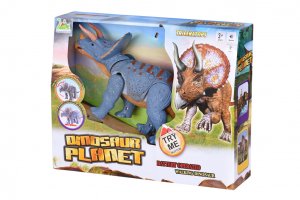 Динозавр Same Toy голубой со светом и звуком (Трицератопс)