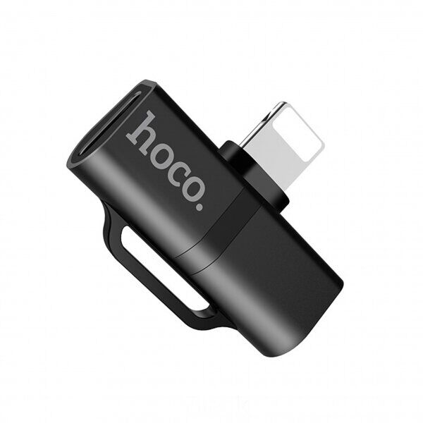 Конвертор Audio Digital Converter HOCO LS20 Apple Dual Lightning Audio 2A Black
