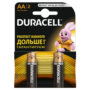 Батарейка Duracell LR06 MN1500 1x2 шт. отрывная (плакат 2х6)