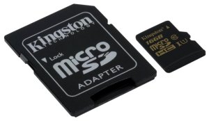 Карта памяти Kingston microSDHC 16 Gb class 10 SD adapter