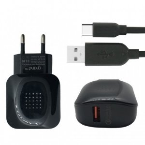 Зарядное устройство Grand GQ-C01 Quick Charge 3.0 + Type C cable