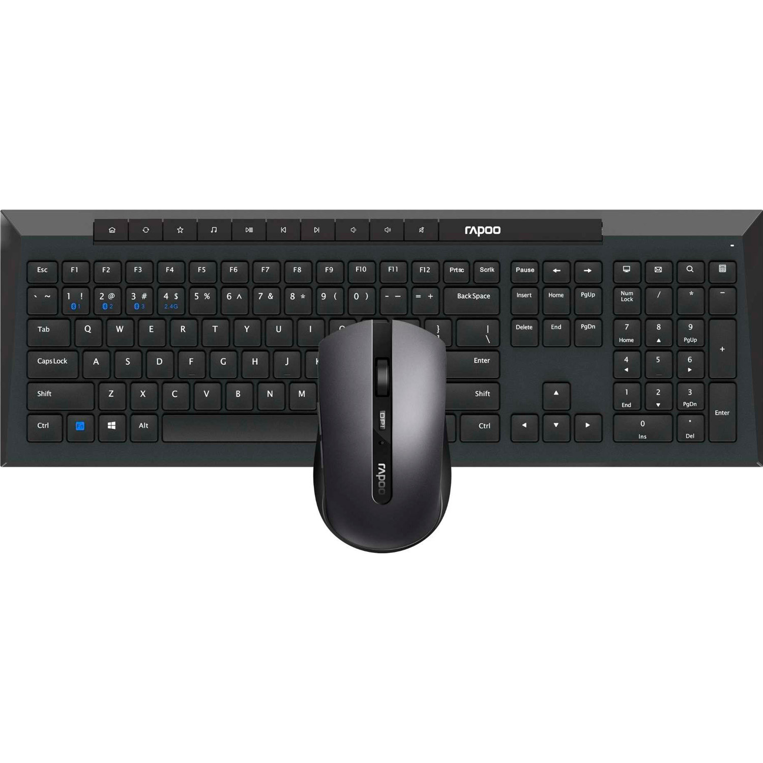 Комплект (клавиатура+мышка) беспроводной Rapoo 8210M Wireless Black