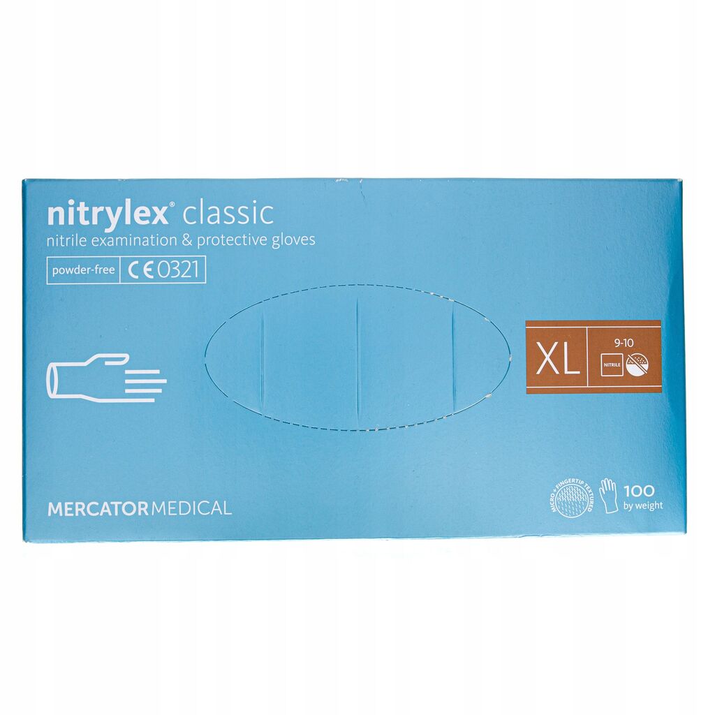 Рукавички нітрилові Nitrylex classic, розмір XL (9-10), 50 пар.