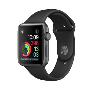 Смарт-часы Apple Watch Series 1 38mm Space Gray Aluminum Case with Black Sport Band (MP022) *