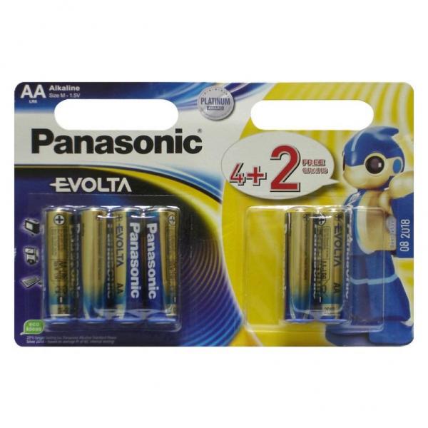 Батарейка Panasonic EVOLTA лужна AA блистер 6шт Power Rangers LR6EGE/6B2F