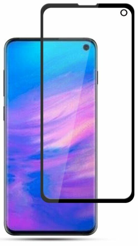 Захисне скло 5D Full cover for Samsung S10 full glue black