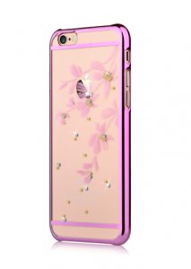 Накладка Devia Crystal Flowery for iPhone 6/6S Rose Pink