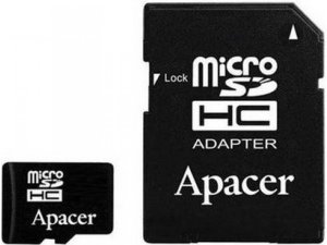 Карта памяти Apacer microSDHC 32Gb C10 UHS-I+ адаптер (AP32GMCSH10U5-R)