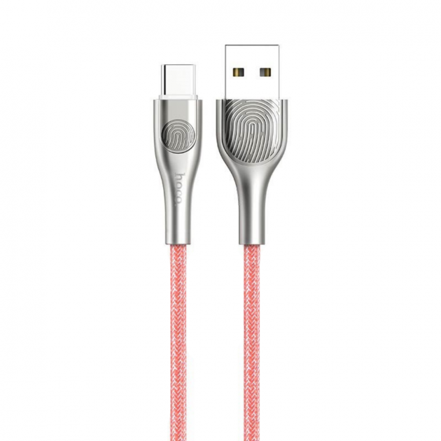 Кабель HOCO U59 Enlightenment Cable for Type-C 2,4A/1,2m. Red