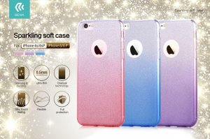 Накладка Devia Sparkling Soft Case for iPhone 6/6S Pink