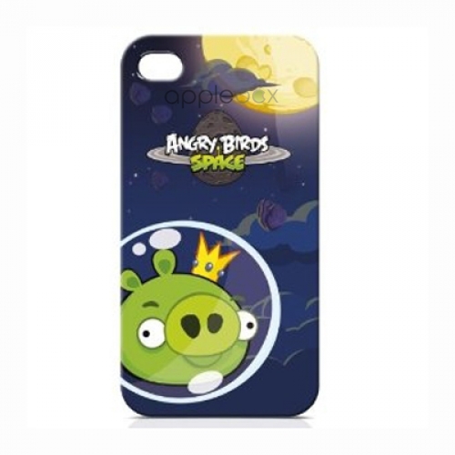 Чехол Angry Birds Protective Case Space King Pig Green for iPhone 4/4S (ICAS418G)