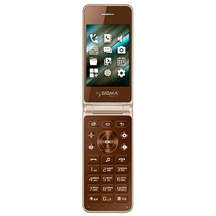 Мобільний телефон Sigma mobile X-Style 28 Flip Gold-Mokka